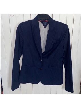 Tommy Hilfiger Blazer Navy Pinstripe Size XS